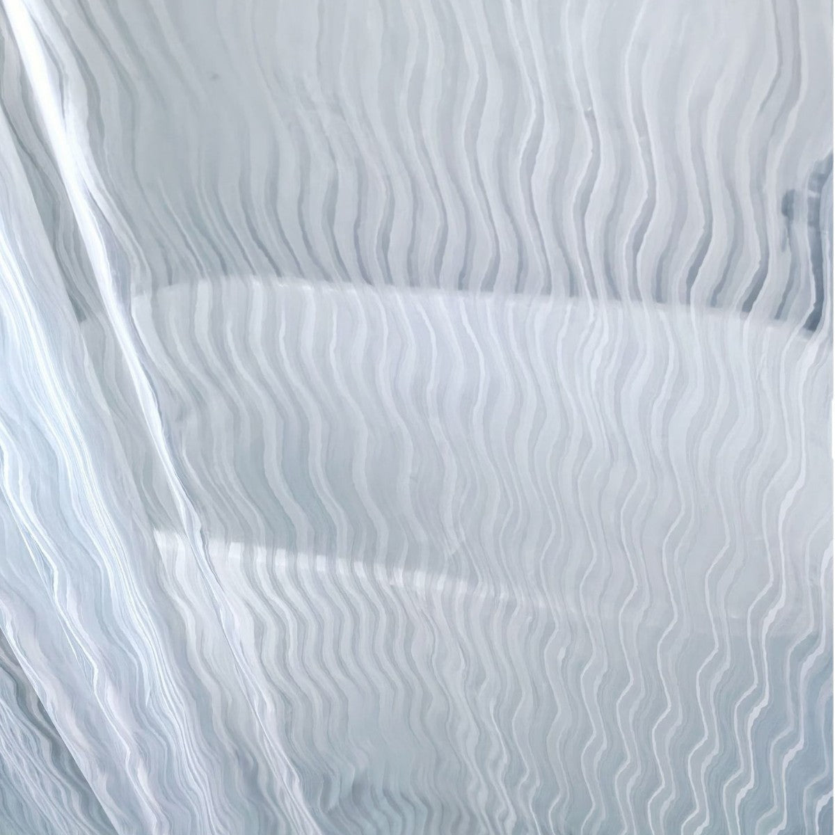 Textured Wave Pattern Shower Curtain