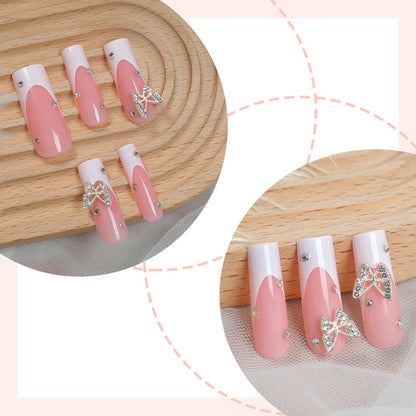 Decorative Press-On Nail Kit with Butterfly Accents Acalora