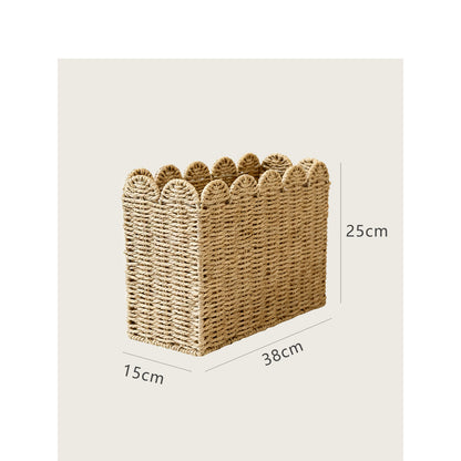 Decorative storage basket with waved edge Acalora