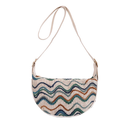 Vintage-Inspired Woven Crossbody Bag Acalora