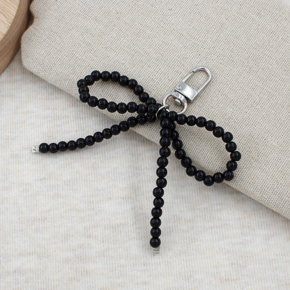 Elegant Pearl Bow Keychain Acalora