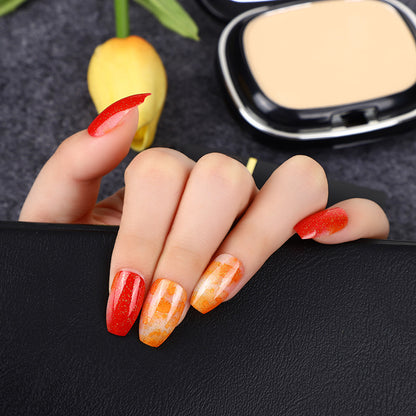 Luxury glitter design artificial nails Acalora