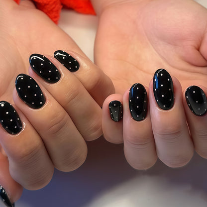 Polka Dot Press-On Nail Set Acalora