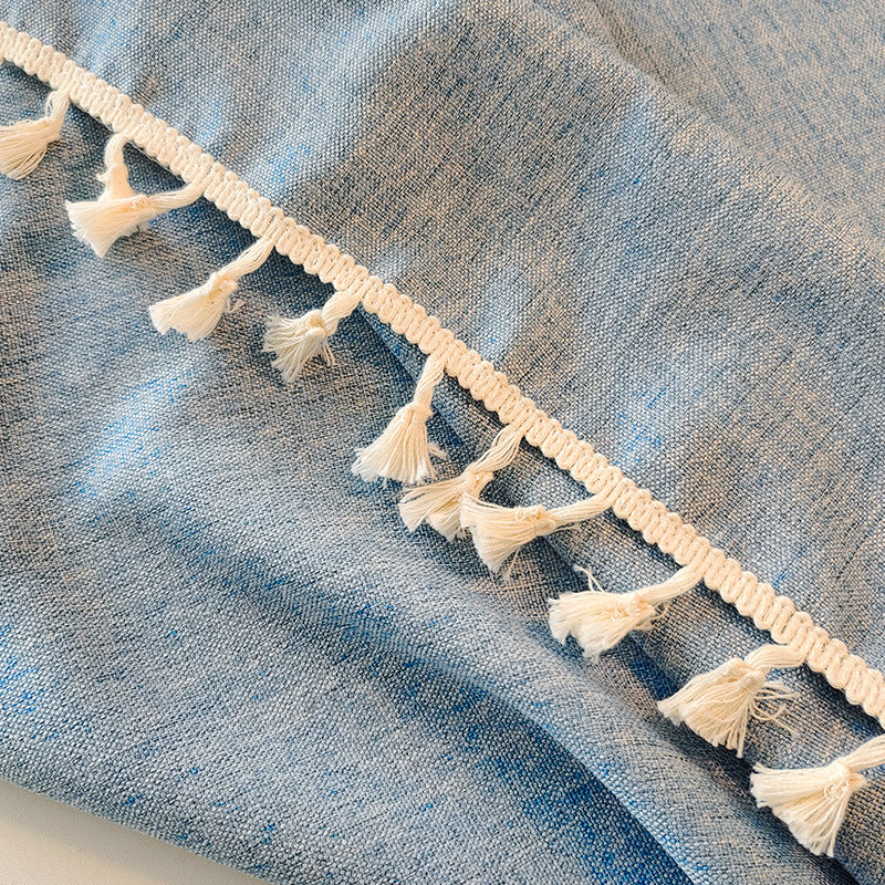 Decorative Tablecloth with Tassel Trim