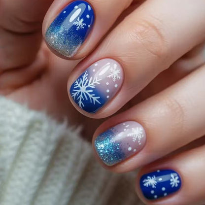 Winter-Themed Snowflake Nail Art Acalora