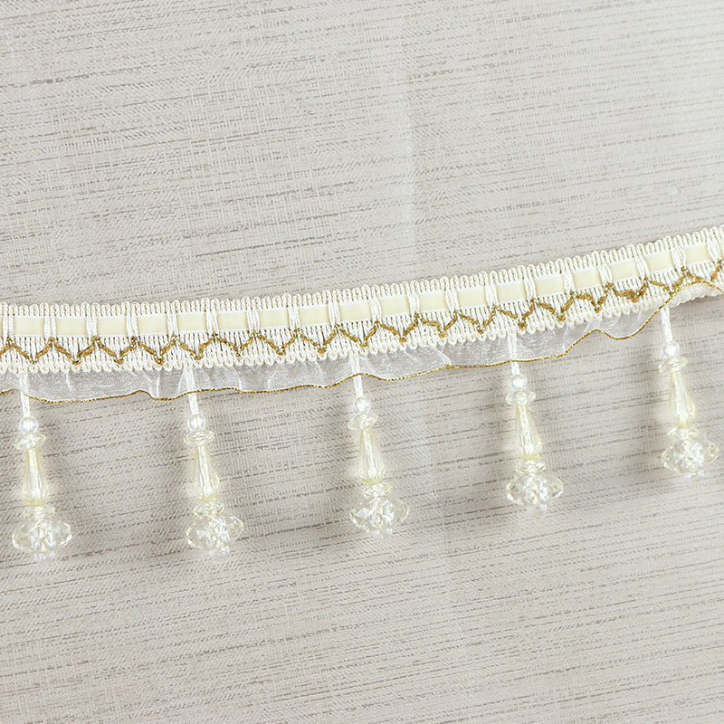 Decorative lace trim with pearls Acalora