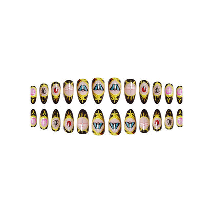 Artistic Insect-Motif Press-On Nail Art Acalora