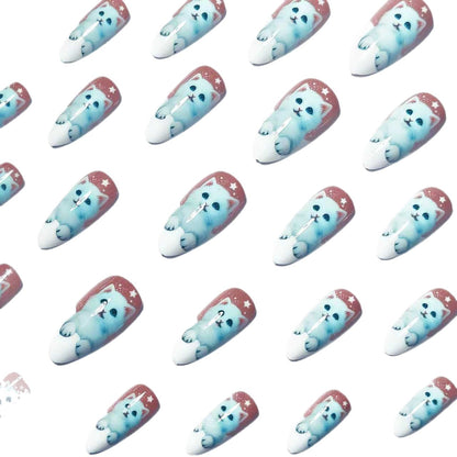 Playful Cat-Themed Nail Art Acalora