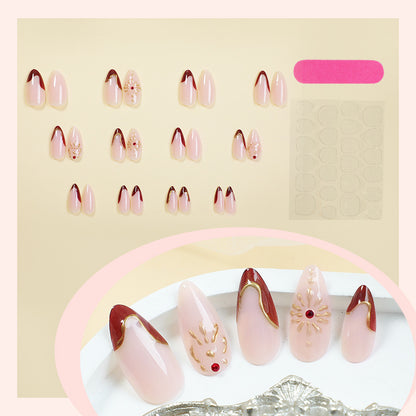 Premium Artistic Full Cover Press-On Nail Set Acalora