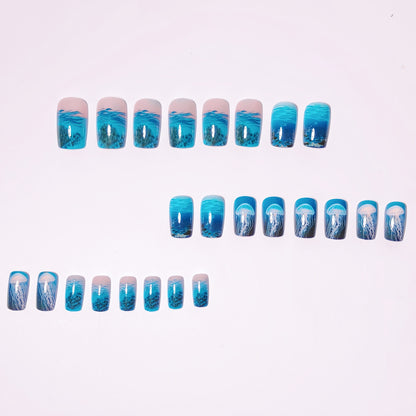 Underwater Jellyfish Nail Art Acalora