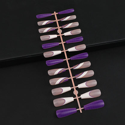 Artificial nails with stylish geometric accents Acalora