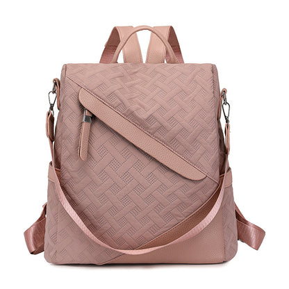 Elegant Textured Leather Backpack Acalora
