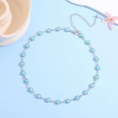 Floral Charm Choker Necklace Acalora 1788164322