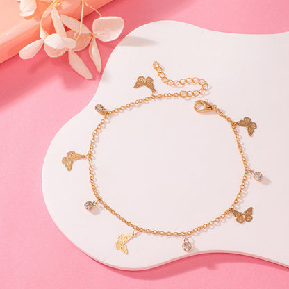 Butterfly Charm Anklet Acalora