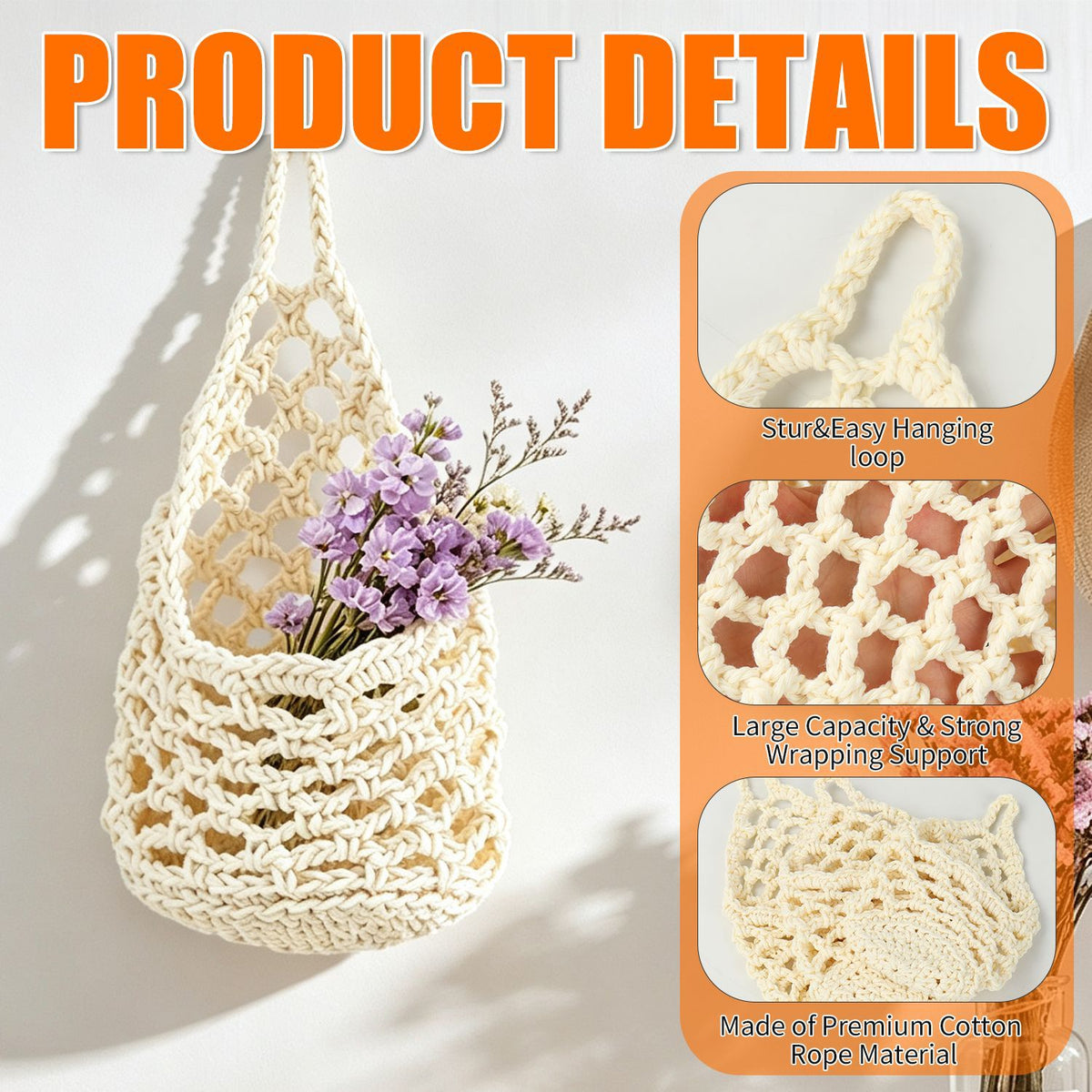 Macrame Flower Basket Acalora