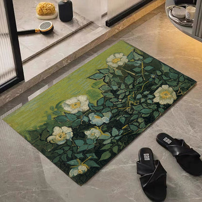 Floral Print Bath Mat