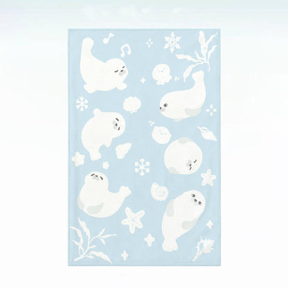 Sea Life-Themed Plush Throw Blanket