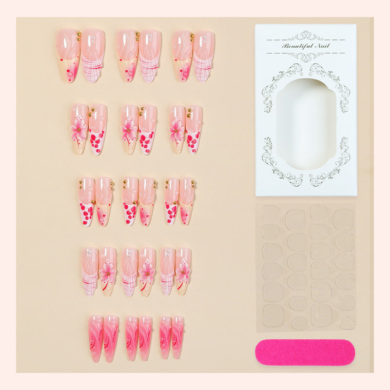 Artistic Floral Inspired Press-On Nail Set Acalora