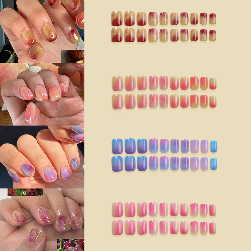 Artistic Marble-Effect Press-On Nail Set Acalora