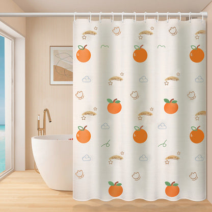 Playful Fruit-Themed Shower Curtain