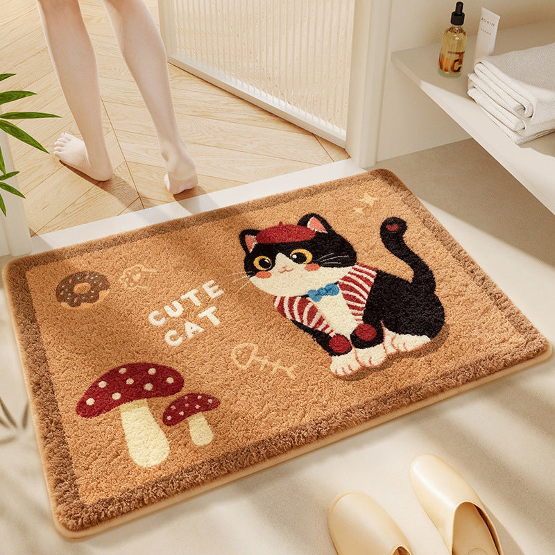 Cartoon Dog-themed Bath Rug
