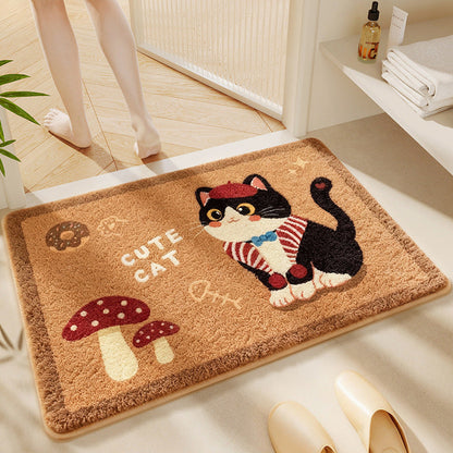 Cartoon Dog-themed Bath Rug