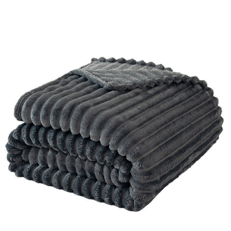 Textured Plush Throw Blanket