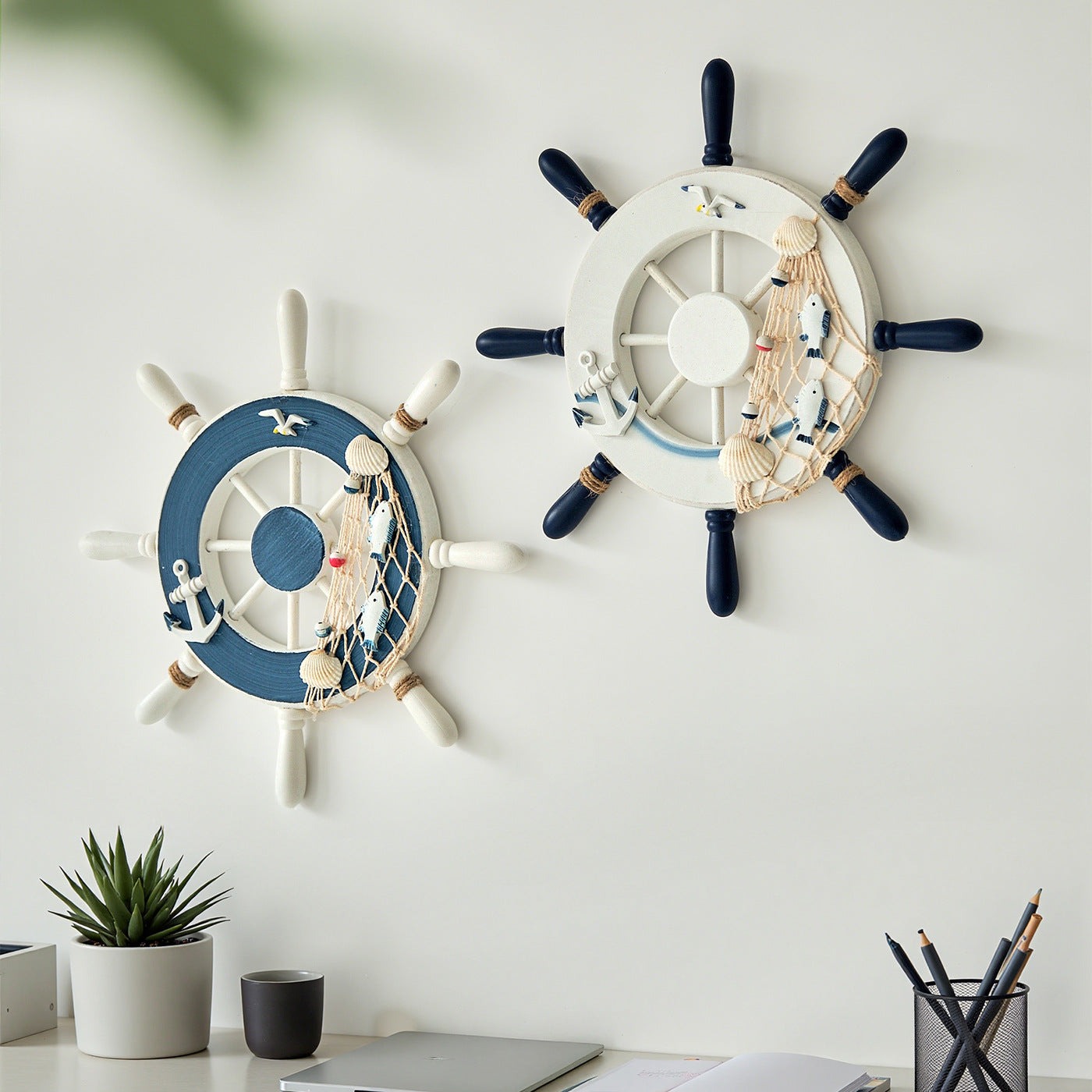 Nautical Ship Wheel Wall Decoration