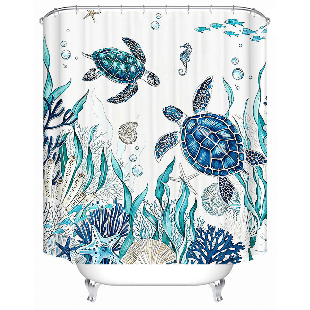 Ocean-Inspired Shower Curtain