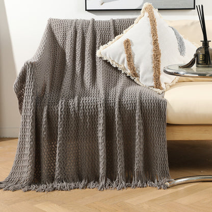 Cozy Knitted Throw Blanket