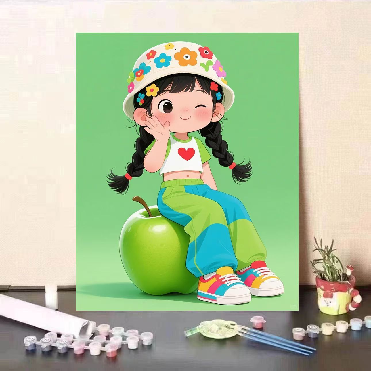 Playful Character Canvas Art Print
