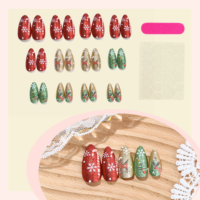 Holiday-Themed Glittery Press-On Nail Collection Acalora