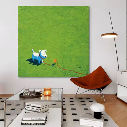 Playful Dog-Inspired Canvas Art