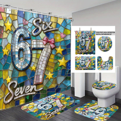Colorful Dessert-Themed Bathroom Set