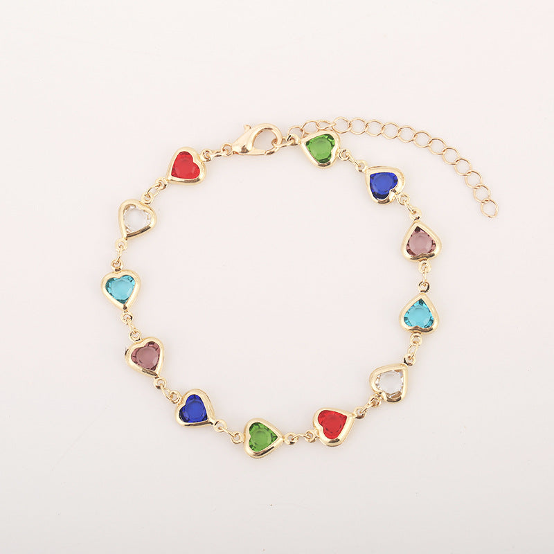 Colorful Gemstone Adjustable Bracelet Acalora