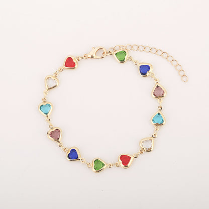 Colorful Gemstone Adjustable Bracelet Acalora