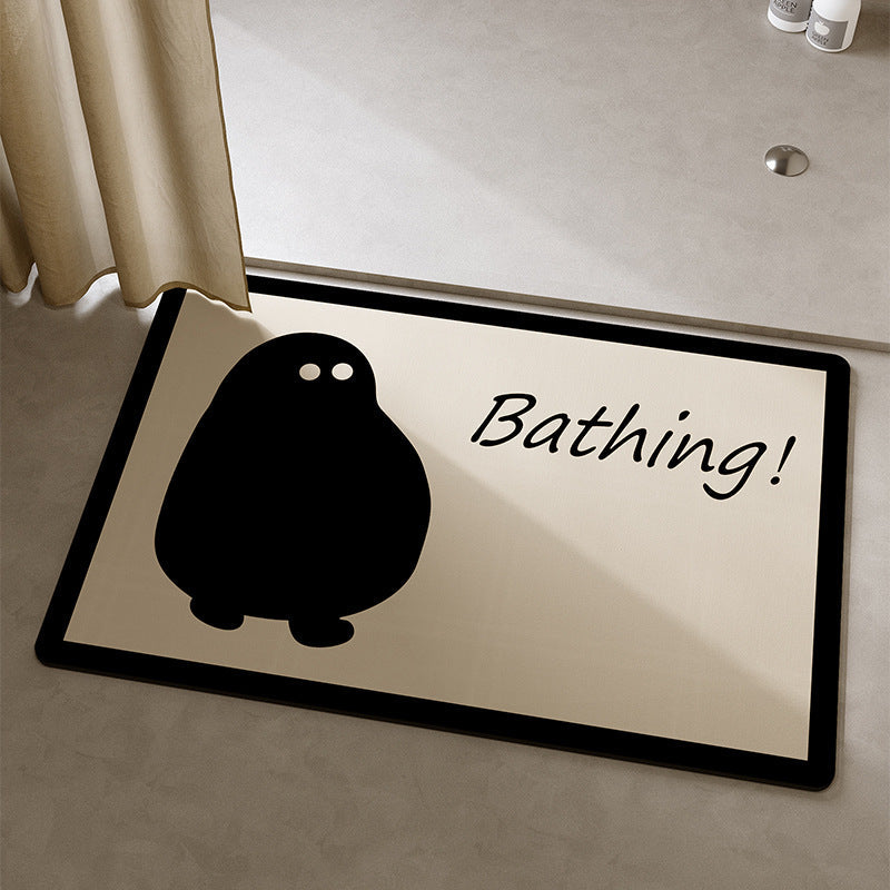 Playful Cat-Themed Bath Mat
