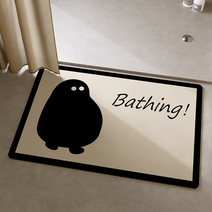 Playful Cat-Themed Bath Mat