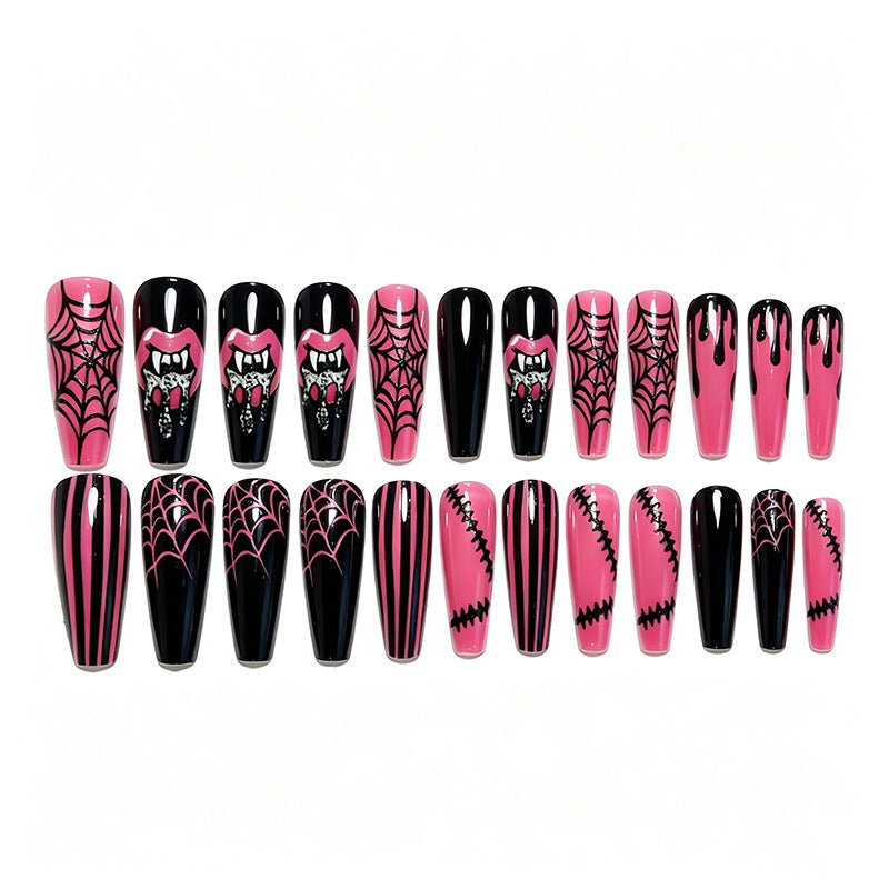 Creative nail art set with Halloween motifs and sparkling applications Acalora