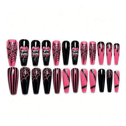Creative nail art set with Halloween motifs and sparkling applications Acalora