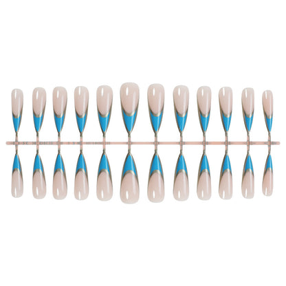 Creative Press-On Nail Set with Elegant Artistic Designs Acalora
