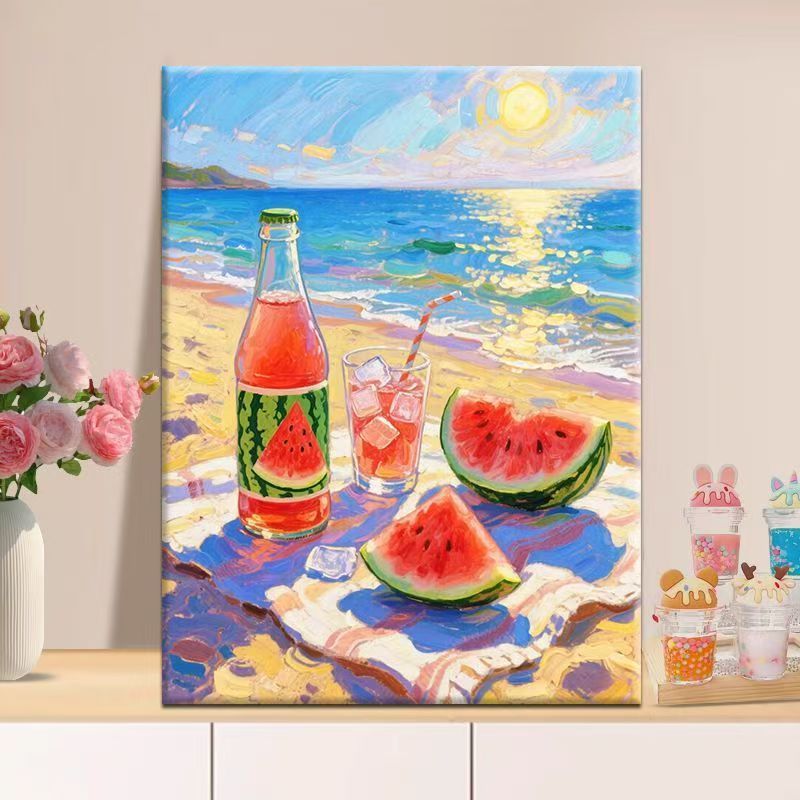 Vibrant Beach-Themed Canvas Art