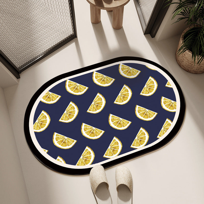 Textured Geometric Bath Mat Acalora