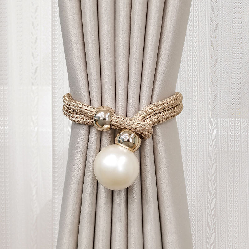 Elegant curtain tieback with decorative pearl Acalora