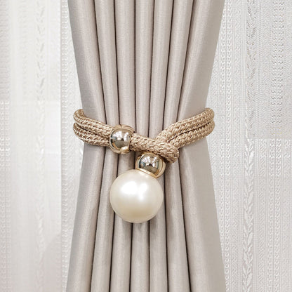 Elegant curtain tieback with decorative pearl Acalora