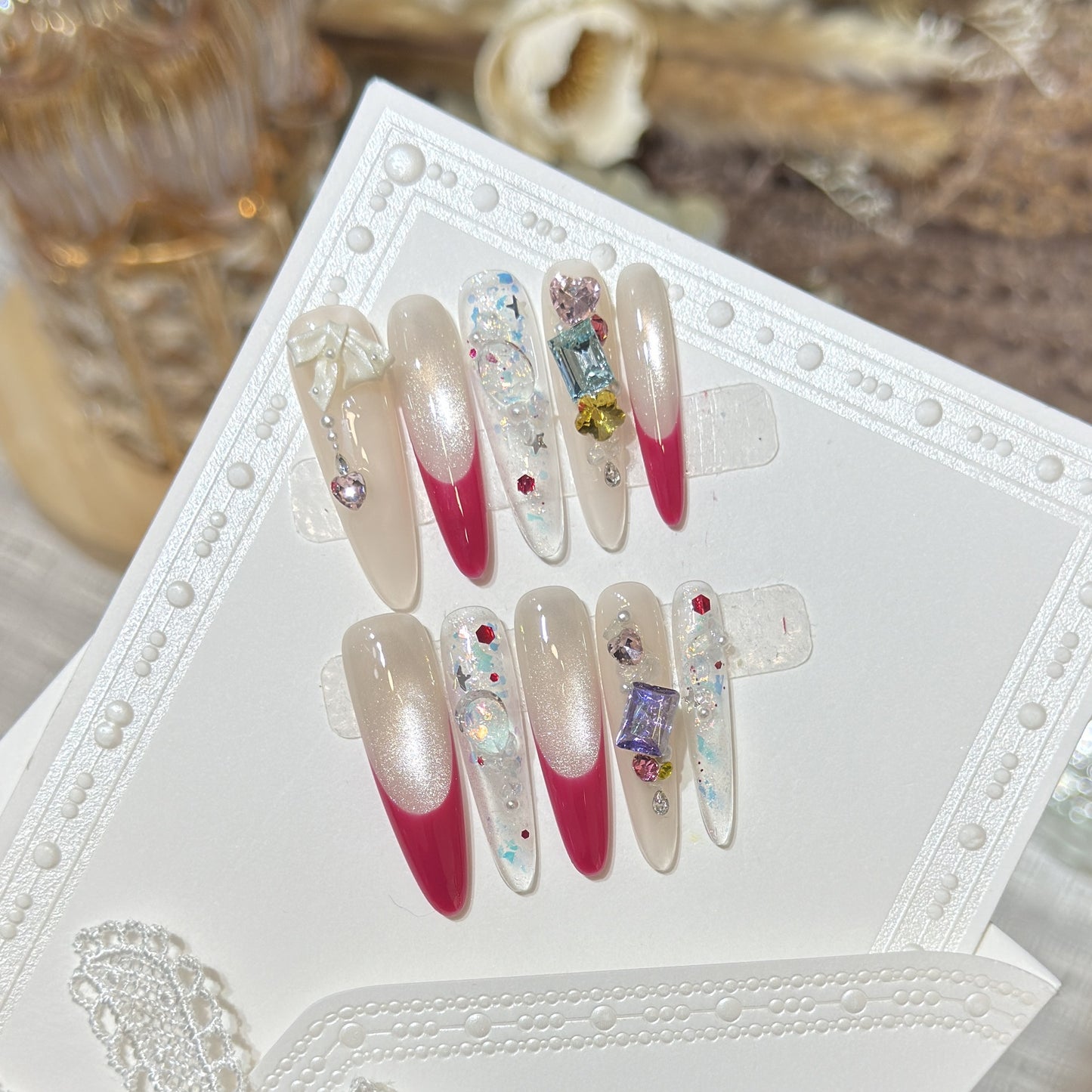 Stylish Decorative Press-On Nail Set Acalora