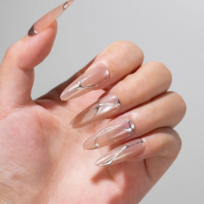 Elegant Abstract Art Press-On Nails Acalora