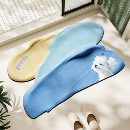 Playful Rainbow-Themed Bath Mat