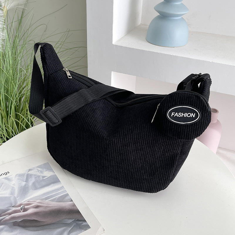Casual Corduroy Crossbody Bag Acalora