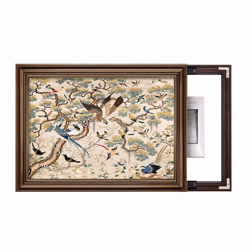 Framed Garden Scene Artwork
